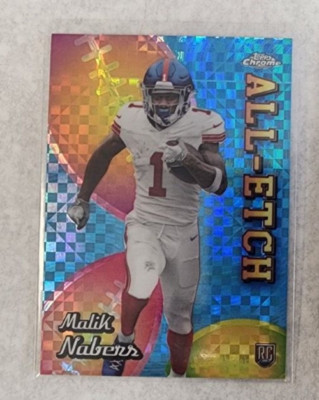 2024 Chrome All-Etch Xfractor CAEMN Malik Nabers New York Giants