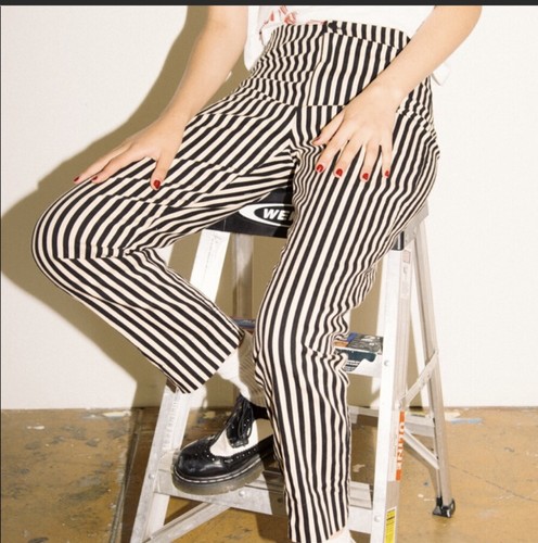 brandy melville black striped pants
