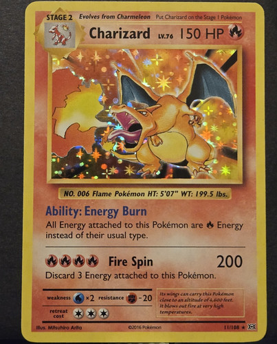 Charizard 11/108 Pokémon XY Evolutions 2016 English Holo Rare
