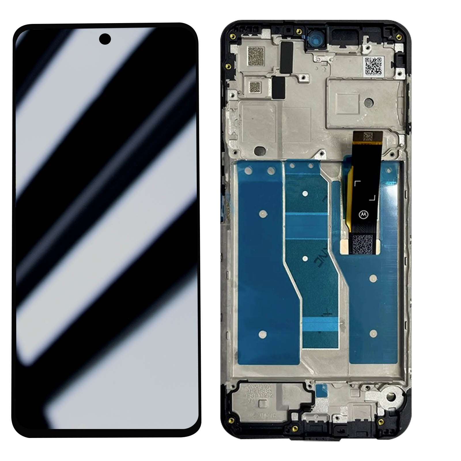 Écran pour Moto G82 5G Relife Bloc LCD Vitre Tactile avec Châssis