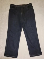  Womens Jeans Size 18 Short Gloria Vanderbuilt Amanda Stretch Dark Wash Denim 