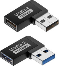 USB 3.0 90 Degree Left Right Angle USB-A Male to Female Adapter Extender Connect
