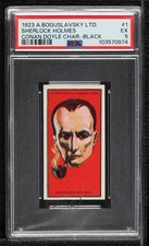 1923 Turf Cigarettes Conan Doyle Characters Black Back Sherlock Holmes #1 04le