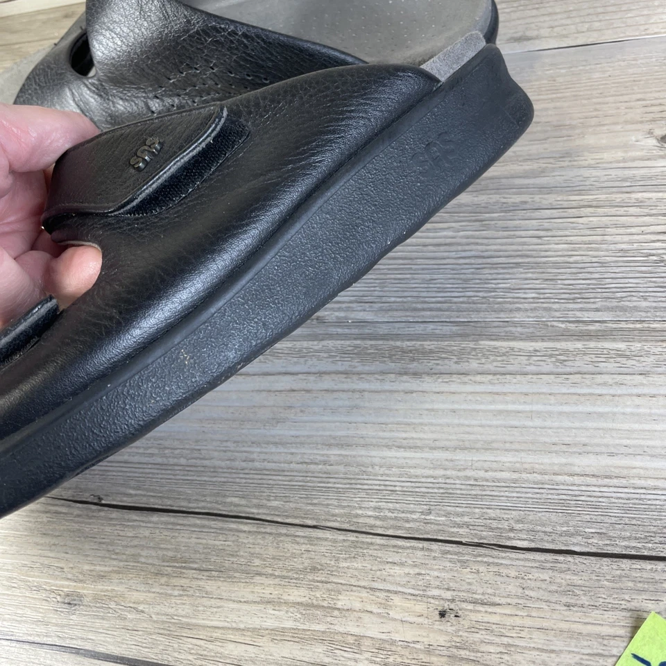 SAS Women's 10 N Narrow Relaxed Black Leather Tripad Comfort Slide Sandals - Image 4 of 4