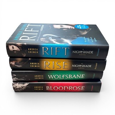 Andrea Cremer Nightshade Series Lot Rift Rise Wolfsbane Bloodrose HC