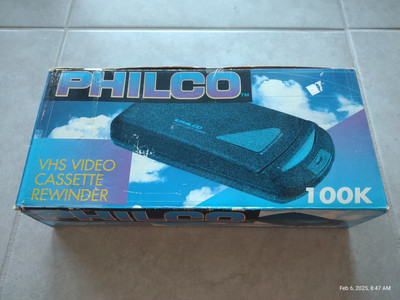 Philco VHS Video Cassette Rewinder Model 100k UNUSED OPEN BOX