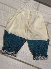 Vintage Floral Print Cotton Doll Bloomers