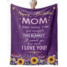 Happy Birthday Mom Blanket Gift For Mom Birthday Present Idea For Her