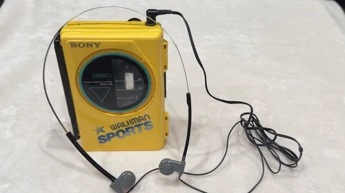 Sony Walkman WM-45 Sports Portable Cassette Player Yellow Stereo Headphone Jack