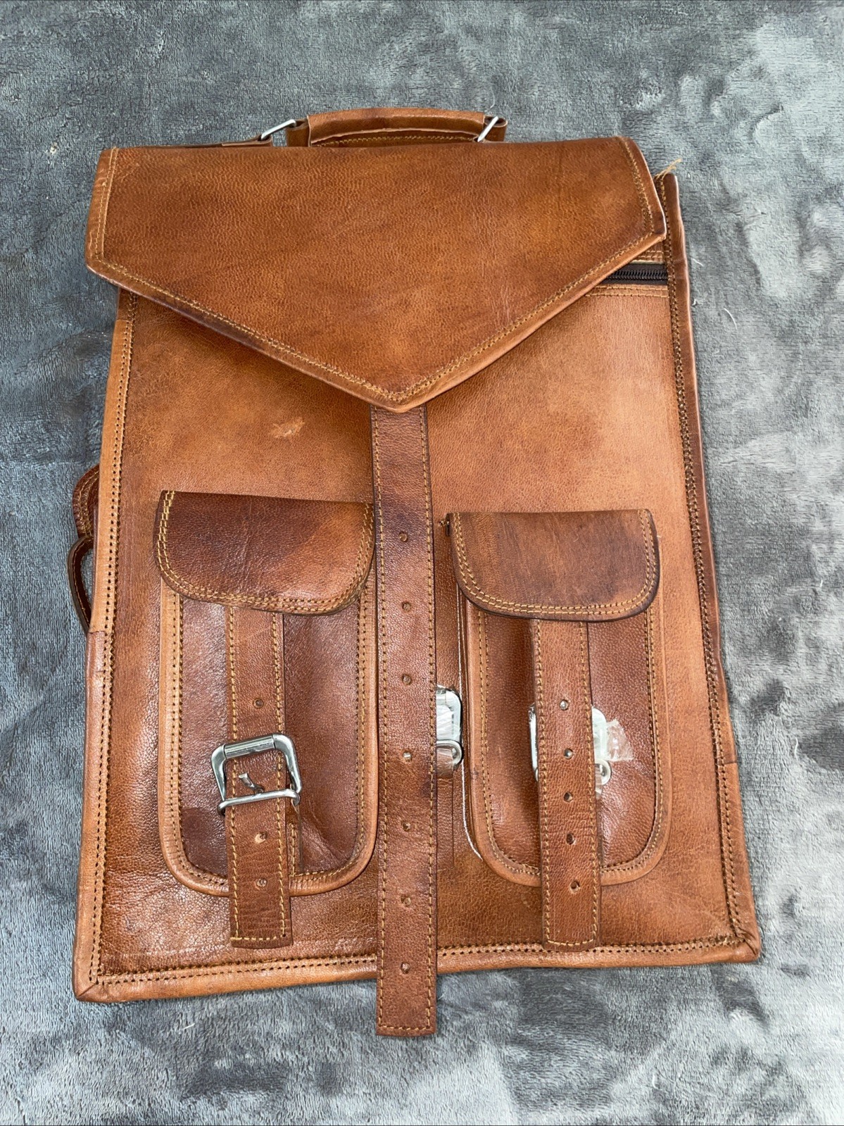 Leather Bag Backpack Laptop Rucksack Vintage Men Genuine Travel (100% Leather)