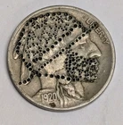 1920-P Philadelphia Indian Head Buffalo Hobo Art Nickel 5C