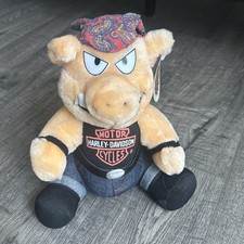 Vintage 1998 HARLEY DAVIDSON HOG PLUSH BIKER PIG PLAY BY PLAY New With Tags