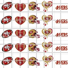 San Francisco 49ers Waterslide Nail Decals Set Of 50 Instructions & Bonus (JS)