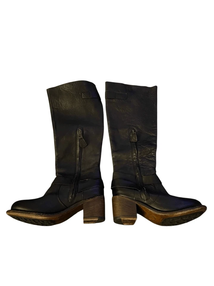 BOTAS MOTO GEE WAWA CUERO MUJER TALLA 7 NEGRAS Foto 2 de 4