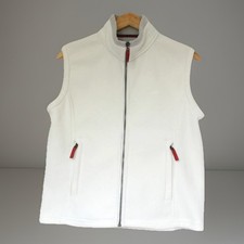 MUSTO Performance Fleece Zip Gilet Bodywarmer Womens UK 12 size M White pockets