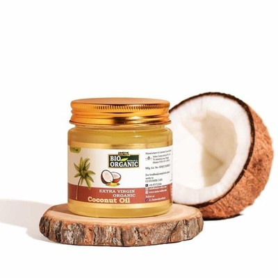 INDUS VALLEY Bio Organic Extra Virgin Pure Coconut Oil for Hair Growth - 175ml
