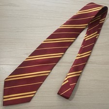 Harry Potter Gryffindor House Tie Official WB Licensed Red Gold Stripe Cosplay