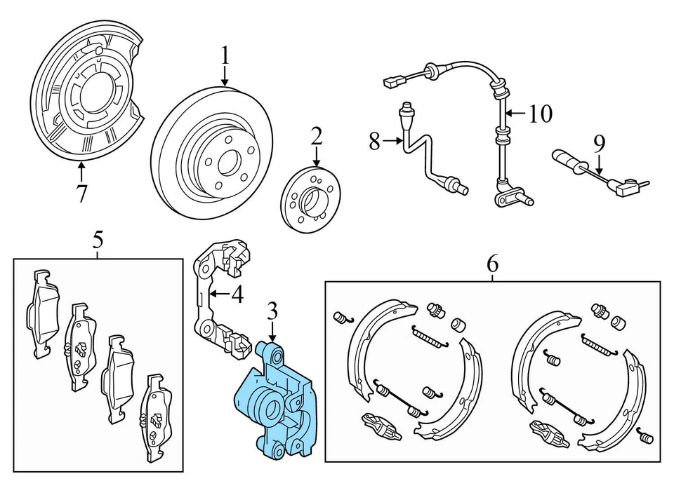 Mercedes-Benz CLS63 AMG S 2014 - Pinza de freno trasera izquierda (AMG) 2124236898 Foto 4 de 4