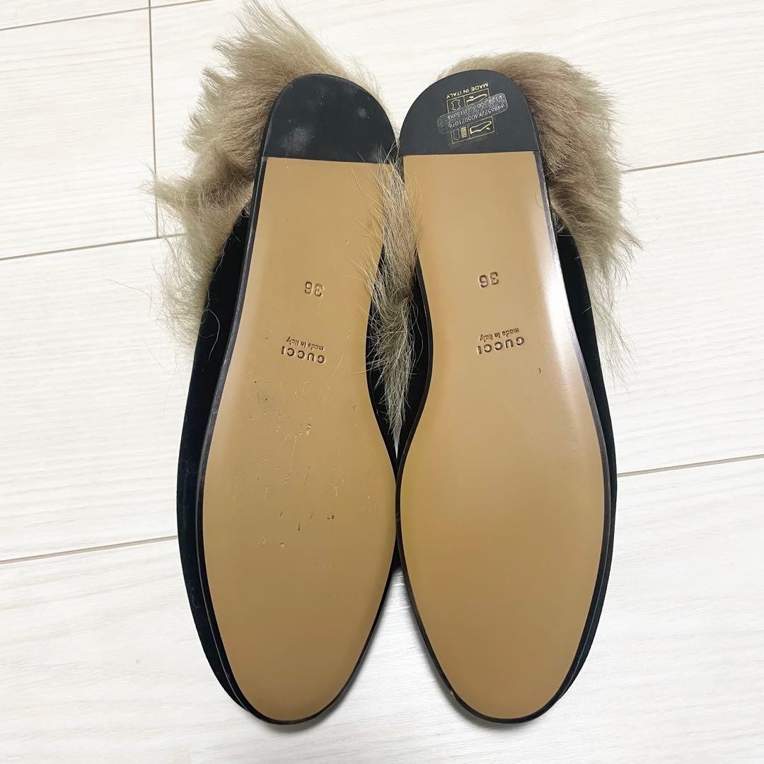 GUCCI Women's Loafers Horsebit Velvet Black EU36/US6 120220c thumbnail 16