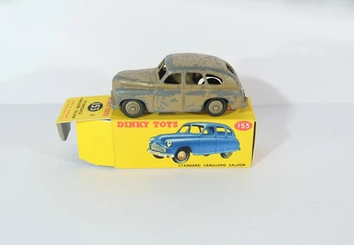 VINTAGE DINKY TOYS 153 STANDARD VANGUARD SALOON IN ORIGINAL BOX 1954 Diecast P8