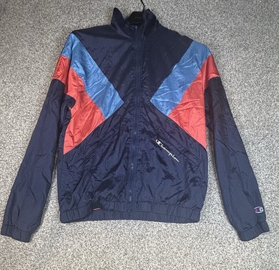Champion Jacket Mens S Windbreaker Retro Track Full Zip Athletic 90s Vintage