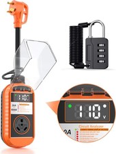 RV Surge Protector 30 Amp with LED Display 10,000J High/Low Voltage Protection,