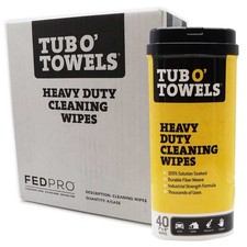 Tub O' Towels Heavy-Duty Multi-Surface Cleaning 40 Count Pack of 4 , white