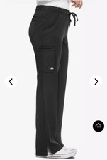 HH Works By Healing Hands Black Rebecca Scrub Pants Size Medium Petite NWTs