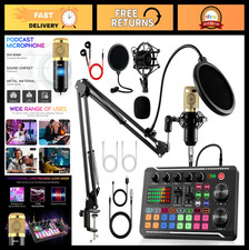 Podcast Equipment Bundle, F998 Audio Mixer with BM800 Microphone