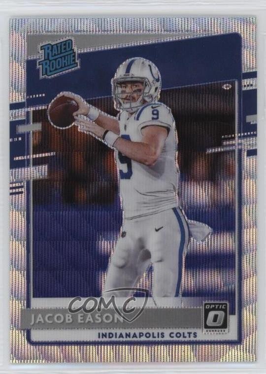 2020 Donruss Optic Rated Rookies Wave Prizm /199 Jacob Eason #162 Rookie RC 06y2