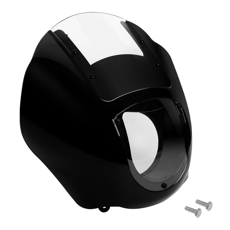 Cuarto de faro delantero carenado parabrisas 39 mm abrazaderas de horquilla aptas para Harley Dyna Foto 3 de 4