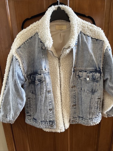 Blank NYC Jean Jacket With Sherpa NWOT Medium Unisex
