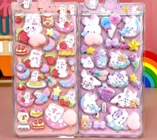 3D Puffy Stickers Cute Sticker Bonbon Drop Seal Set of 2 PVC Epoxy Japan Me