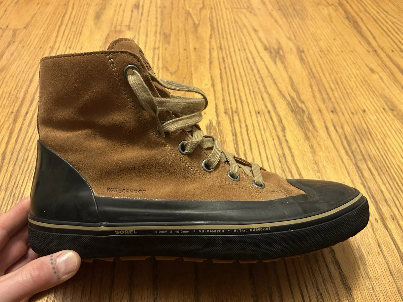 Sorel Brown & Black Waterproof Insulated Boots Size 12 Rain Winter Snow Outdoor