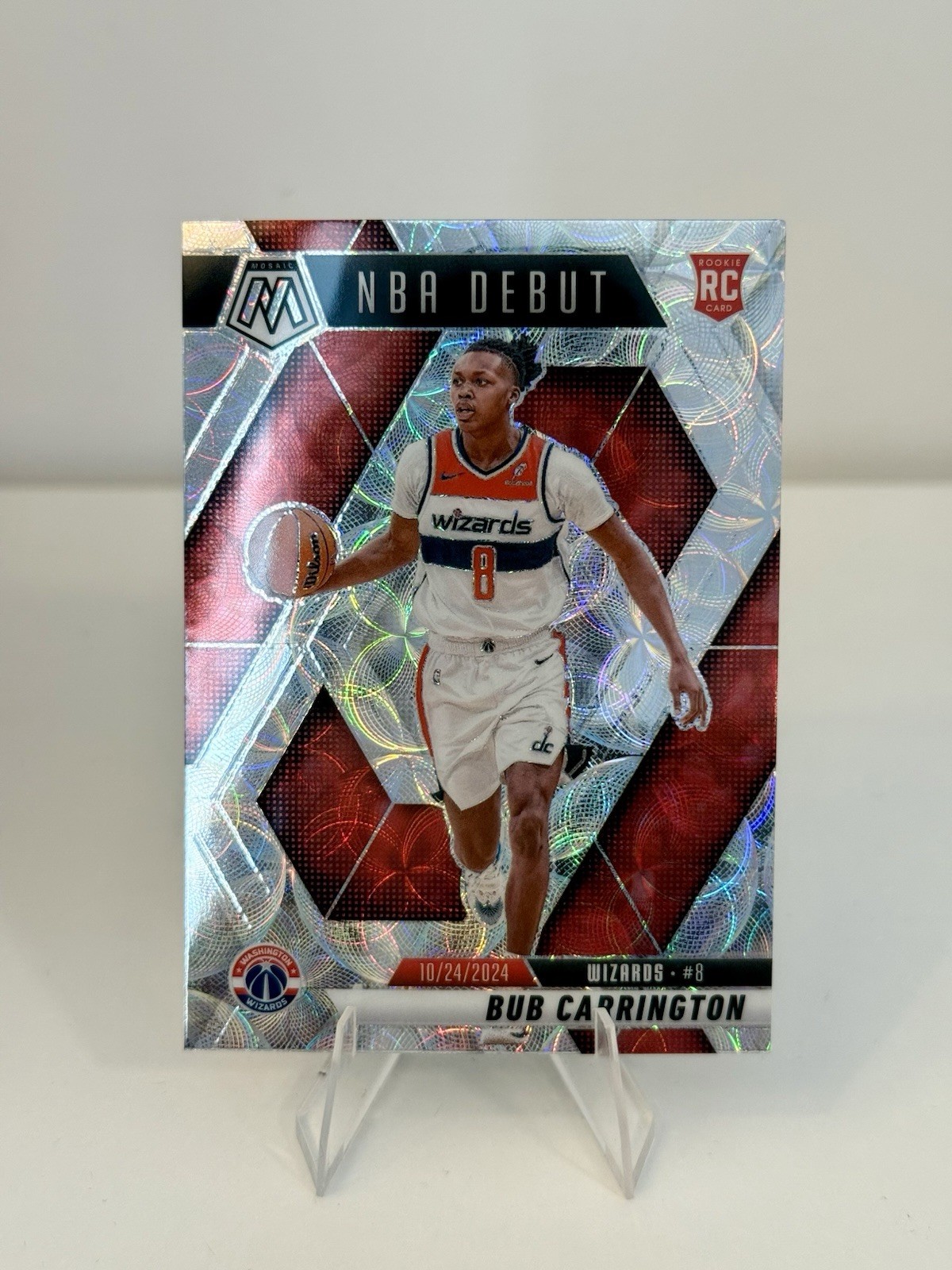 Bub Carrington 2024-25 Mosaic RC Silver Scope Prizm NBA Debut #259