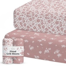 Crib Sheets Neutral - Fitted Baby Crib Sheets Bed for Girl Boy - 2 Pack Stand...