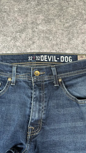 Devil Dog Jeans Mens 32x32 Bootcut Denim Pants Vintage Wash - Picture 3 of 12
