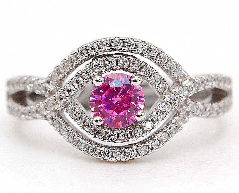 2CT Heat Treated Pink Topaz 925 Sterling Silver Ring Jewelry Sz 7 L1-2