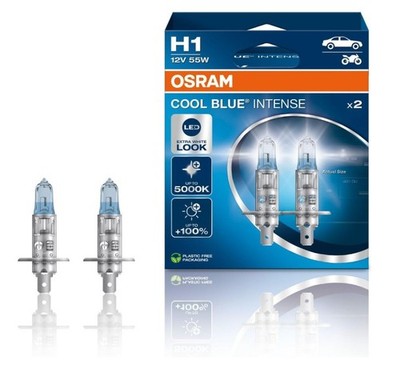 Osram H1  Cool Blue Intense NEXT Gen Halogen Headlight Bulbs 64150CBN 5000K 2X