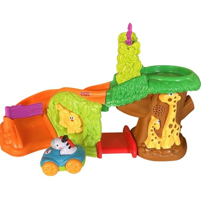 #ad #ad 2011 Fisher Price Musical Lil Zoomers Safari Sounds Jungle Ramp w Car $12.60