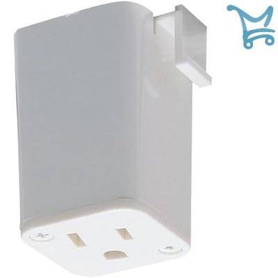 Track Outlet Adapter Indoor Modern White Plastic Power Outlet Module