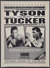 1987 Magazine PRINT TYSON vs TUCKER -HBO Boxi...