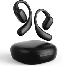 Open Ear Headphones, Bluetooth 5.3 Wireless Earbuds with Earhooks, 75 Hours Play