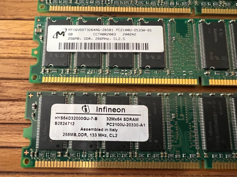 PC 2100 256 MB Lot Of 9 Desktop RAM / Memory - Image 2 of 4