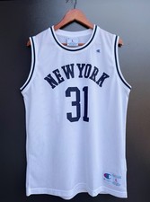 VINTAGE NEW YORK KNICKS 31 CHAMPION RARE NBA BASKETBALL MENS JERSEY SIZE L