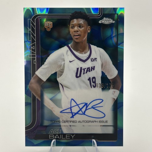 Topps Chrome Update 2025-26 Ace Bailey Utah Jazz Rookie Auto Lava Lamps /175