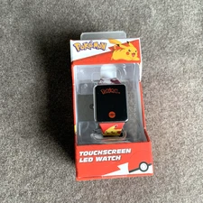 Accutime Pokemon Kid's Touch Screen Red Silicone Strap LED Watch, 36mm x 33 mm