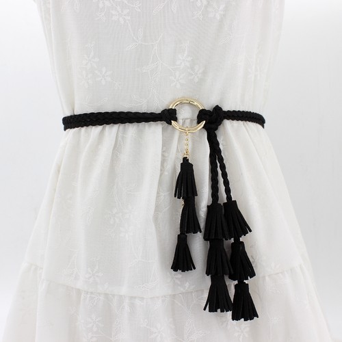 Geflochtener Quaste Gürtel Boho Style Taille Seil Kleid Bund Accessoires Damen - Bild 19 von 23