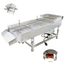 TECHTONGDA 110V Full Stainless Linear Vibrating Screen(11mm) Straight Siever