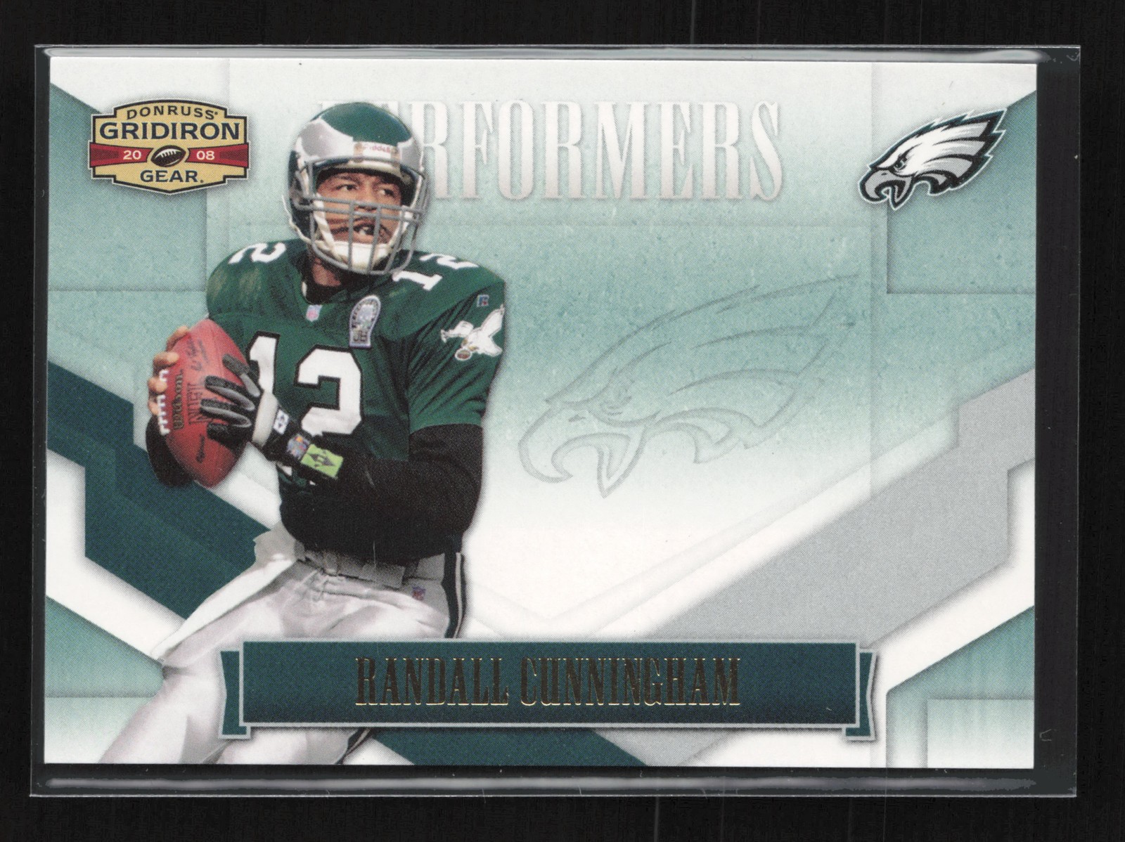 2008 Donruss Gridiron Gear #P-37 Randall Cunningham Performers Gold /500 Eagles